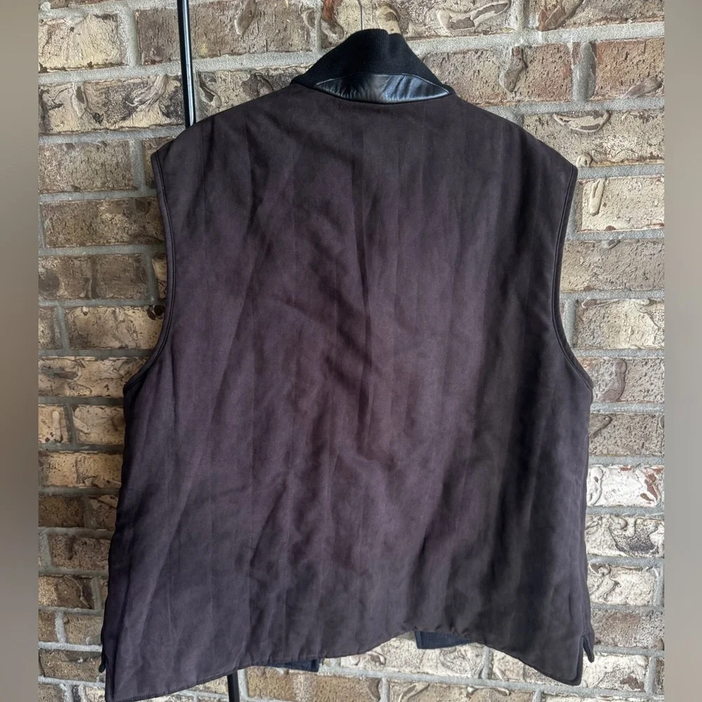 Daniel Cremieux Signature Collection Brown Wool Cashmere Reversible Vest Sz XXL